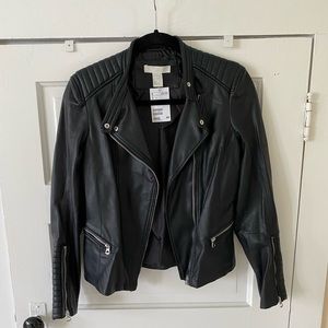 NWT H&M Black Leather Jacket
